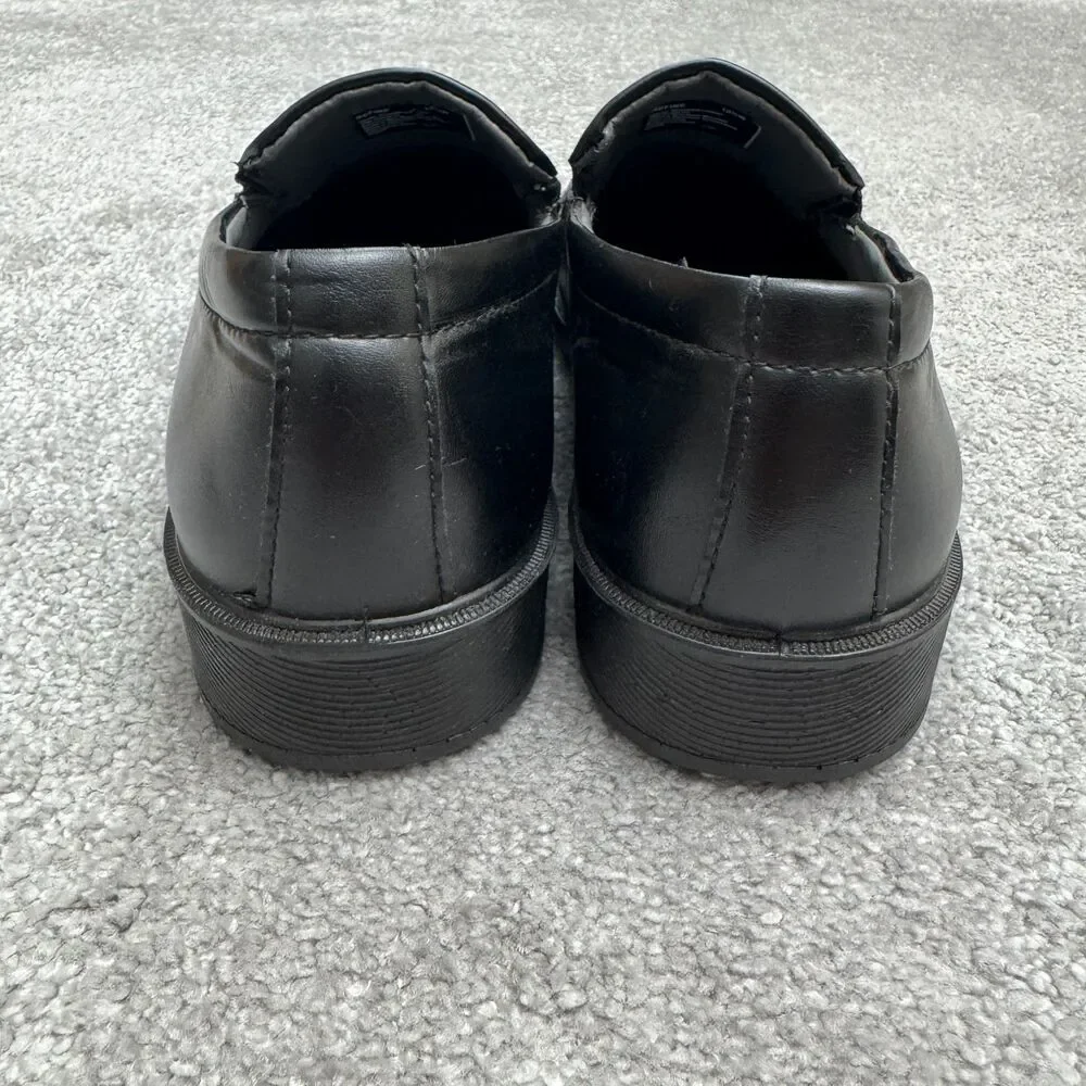 Deer Stags Refine Moc Toe Loafer Slip On Comfort Dress Shoes 10.5 Black Leather